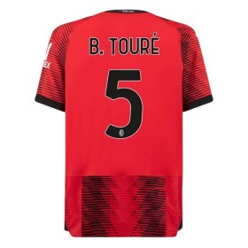 Günstige Fußballtrikots AC Mailand B. Toure 5 Heimtrikot 2023-24 Kurzarm